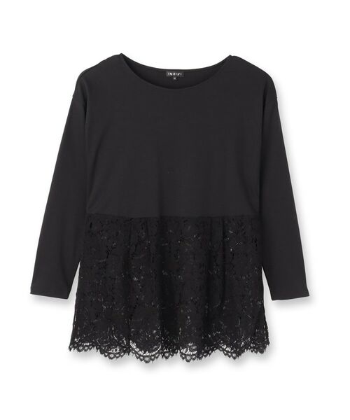 INDIVI / インディヴィ カットソー | 【レイヤードにおすすめ】レース切り替えカットソー | 詳細1