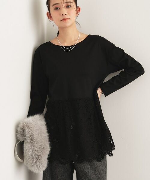 INDIVI / インディヴィ カットソー | 【レイヤードにおすすめ】レース切り替えカットソー | 詳細10