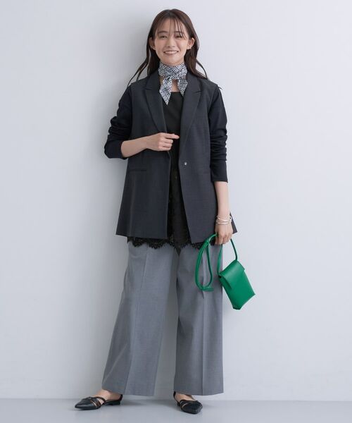 INDIVI / インディヴィ カットソー | 【レイヤードにおすすめ】レース切り替えカットソー | 詳細15