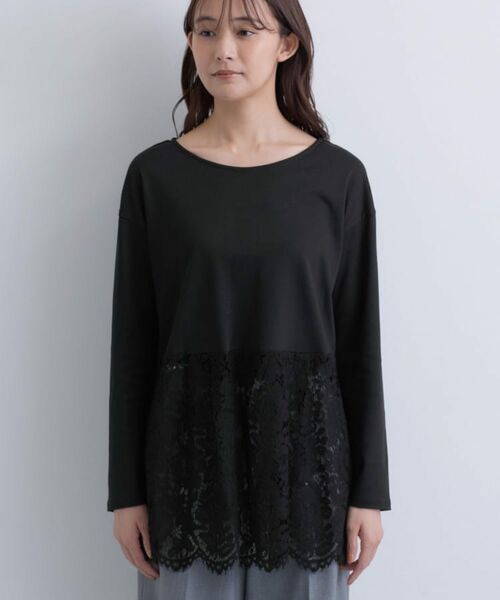 INDIVI / インディヴィ カットソー | 【レイヤードにおすすめ】レース切り替えカットソー | 詳細17