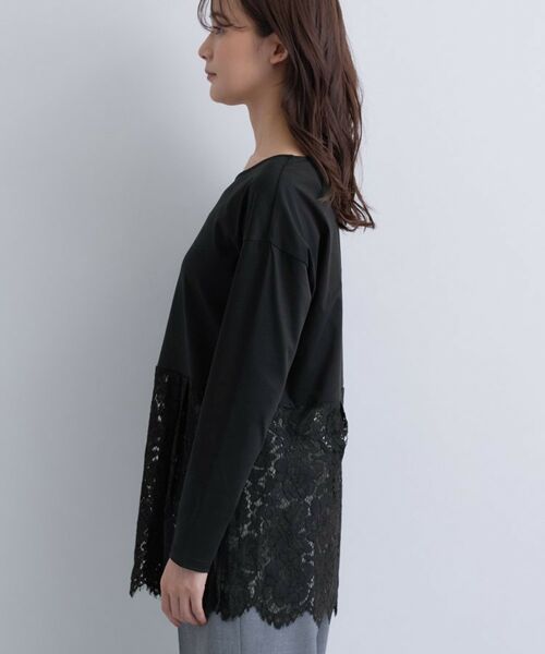 INDIVI / インディヴィ カットソー | 【レイヤードにおすすめ】レース切り替えカットソー | 詳細18