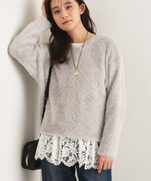 INDIVI / インディヴィ カットソー | 【レイヤードにおすすめ】レース切り替えカットソー | 詳細4