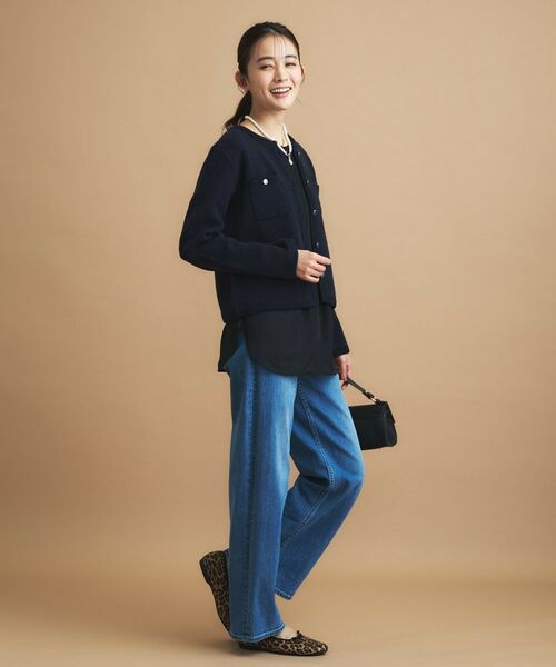 INDIVI / インディヴィ カットソー | 【コットン】シャツ切り替えカットソー | 詳細11