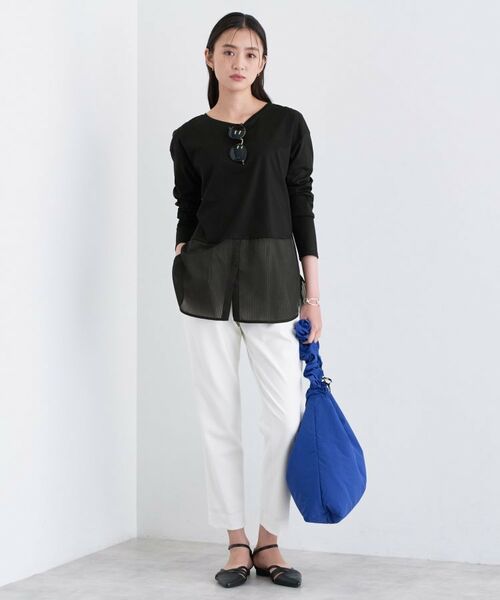 INDIVI / インディヴィ カットソー | 【コットン】シャツ切り替えカットソー | 詳細13