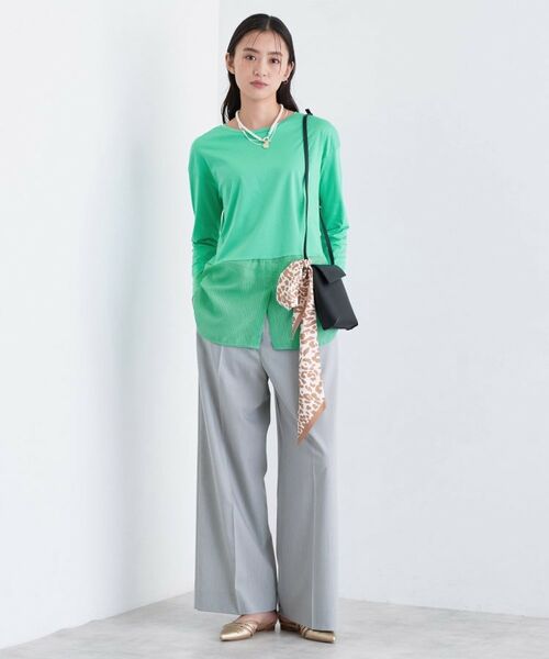 INDIVI / インディヴィ カットソー | 【コットン】シャツ切り替えカットソー | 詳細17