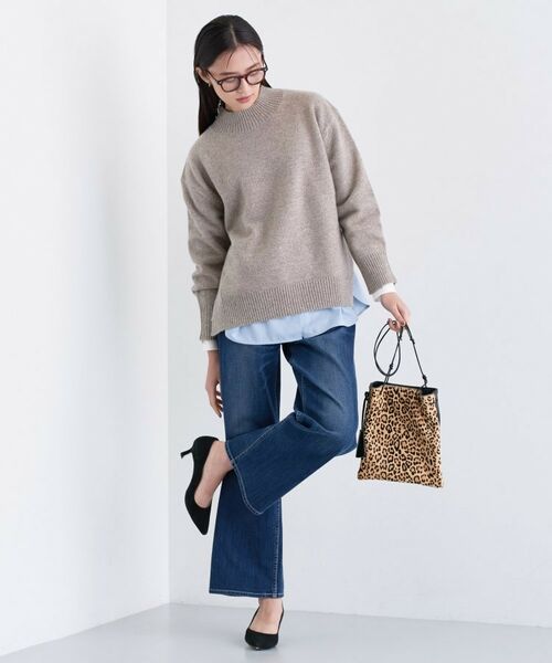 INDIVI / インディヴィ カットソー | 【コットン】シャツ切り替えカットソー | 詳細22