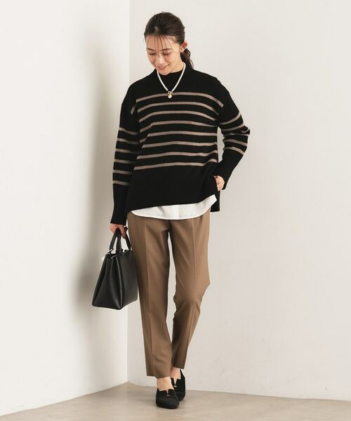 INDIVI / インディヴィ カットソー | 【コットン】シャツ切り替えカットソー | 詳細4