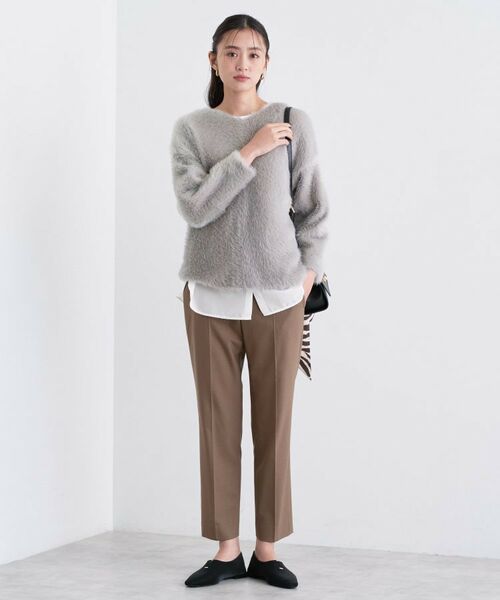 INDIVI / インディヴィ カットソー | 【コットン】シャツ切り替えカットソー | 詳細7