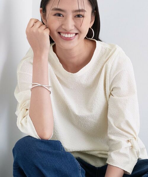 INDIVI/インディヴィ 【UVケア/吸汗速乾】スリーブデザインブラウス オフホワイト(003) 34(S) INDIVI/インディヴィ 【UVケア/吸汗速乾】スリーブデザインブラウス オフホワイト(003) 34(S)