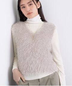 INDIVI / インディヴィ ニット・セーター | フェザーモールニットベスト