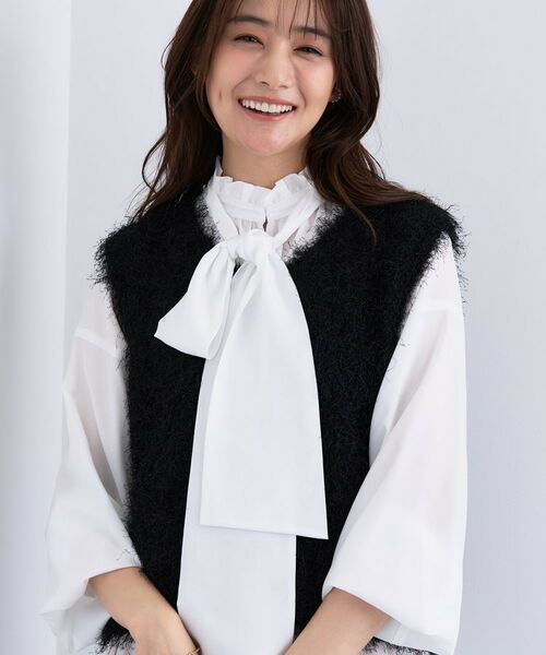 INDIVI / インディヴィ ニット・セーター | フェザーモールニットベスト | 詳細2