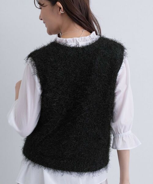 INDIVI / インディヴィ ニット・セーター | フェザーモールニットベスト | 詳細5