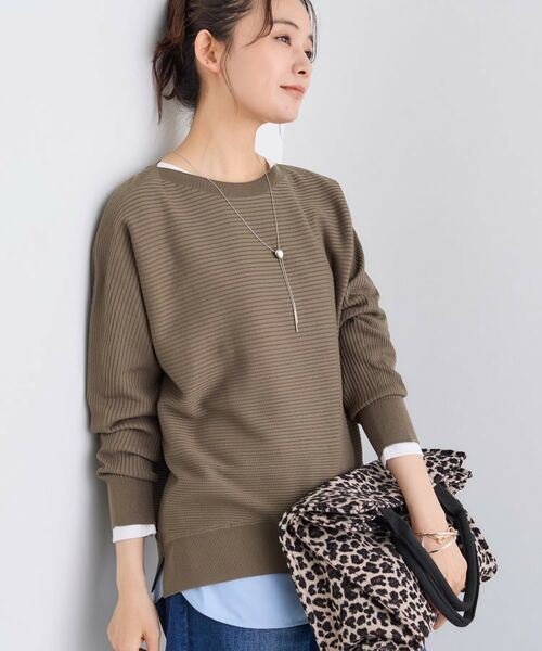 INDIVI / インディヴィ ニット・セーター | 【洗える/体型カバー】美シルエットニット(モカブラウン(042))