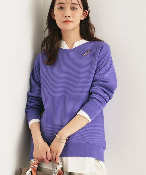 INDIVI / インディヴィ ニット・セーター | 【洗える/体型カバー】美シルエットニット(パープル(081))
