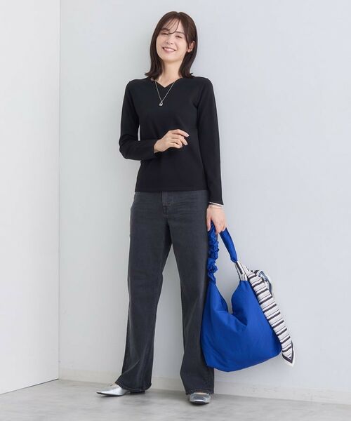 INDIVI / インディヴィ ニット・セーター | 【洗える】Vネックコンパクトニット | 詳細7