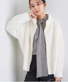 ねこ　超美品❗️sheller シェリエ　ペプラム　ニット　トップス　七分袖 DAY CLOSET ニット セーター レディース 長袖透かし編みサマー
