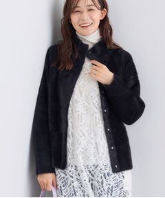 INDIVI / インディヴィ ニット・セーター | スタンドネック シャギーモールニット