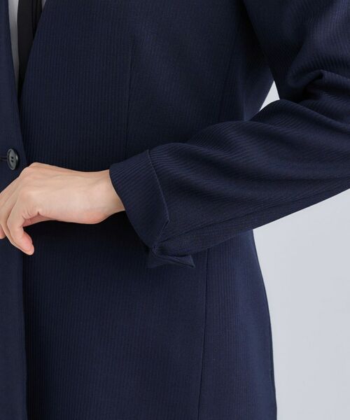 INDIVI / インディヴィ テーラードジャケット | 【日本製／通勤スーツ】プレシャスドビー ノーカラージャケット | 詳細15