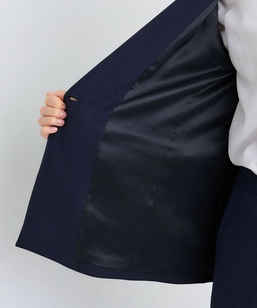 INDIVI / インディヴィ テーラードジャケット | 【日本製／通勤スーツ】プレシャスドビー ノーカラージャケット | 詳細17