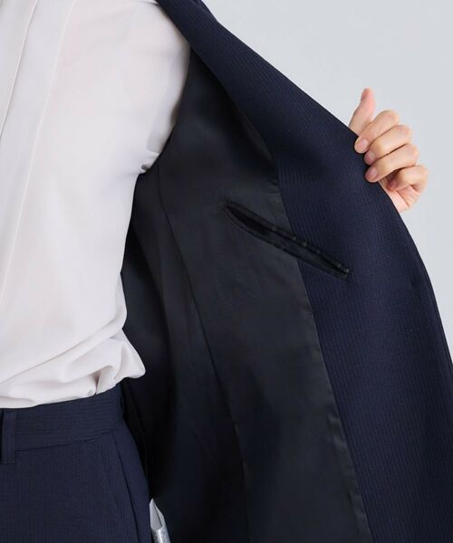 INDIVI / インディヴィ テーラードジャケット | 【日本製／通勤スーツ】プレシャスドビー ノーカラージャケット | 詳細18