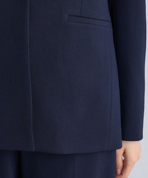INDIVI / インディヴィ テーラードジャケット | 【日本製／通勤スーツ】プレシャスドビー ノーカラージャケット | 詳細19