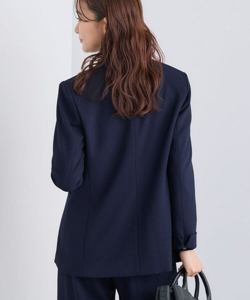 INDIVI / インディヴィ テーラードジャケット | 【日本製／通勤スーツ】プレシャスドビー ノーカラージャケット | 詳細7