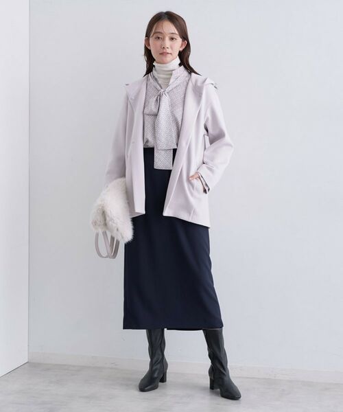 INDIVI / インディヴィ レザーブルゾン・ジャケット | 【秋／軽羽織り】フーディーライトコート | 詳細12