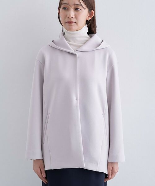 INDIVI / インディヴィ レザーブルゾン・ジャケット | 【秋／軽羽織り】フーディーライトコート | 詳細14