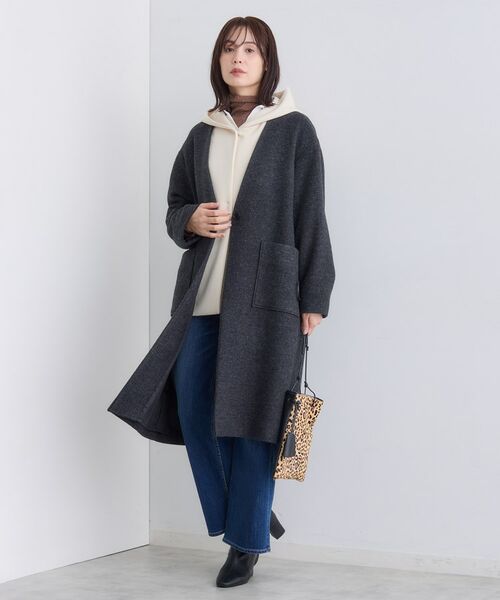 INDIVI / インディヴィ レザーブルゾン・ジャケット | 【秋／軽羽織り】フーディーライトコート | 詳細4