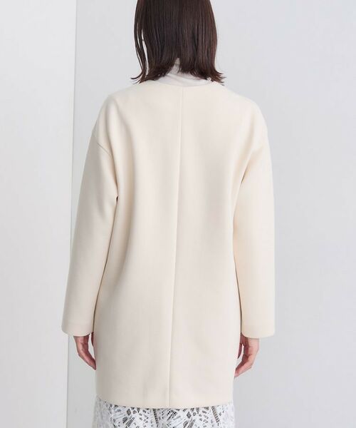 INDIVI / インディヴィ ノーカラージャケット | 【秋/軽羽織り】ノーカラーミドル丈ライトコート | 詳細16