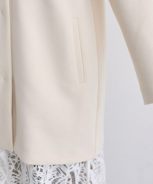 INDIVI / インディヴィ ノーカラージャケット | 【秋／軽羽織り】ノーカラーミドル丈ライトコート | 詳細23