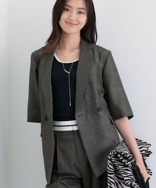 INDIVI / インディヴィ テーラードジャケット | ライトダブルジャケット | 詳細2
