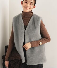 INDIVI / インディヴィ ベスト | ミンク調フェイクファージレ