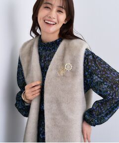 INDIVI / インディヴィ ベスト | ミンク調フェイクファージレ