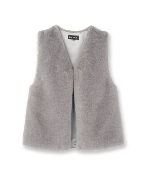 INDIVI / インディヴィ ベスト | ミンク調フェイクファージレ | 詳細1