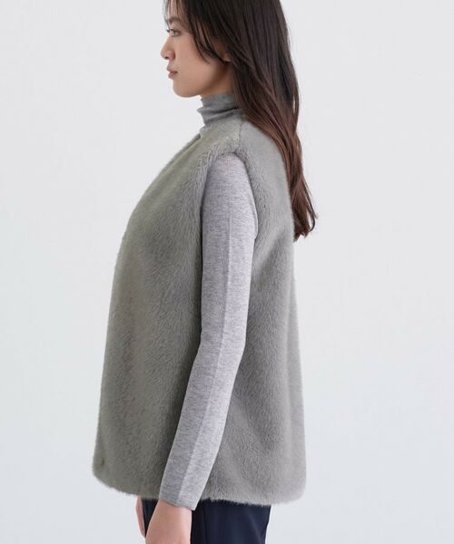 INDIVI / インディヴィ ベスト | ミンク調フェイクファージレ | 詳細13