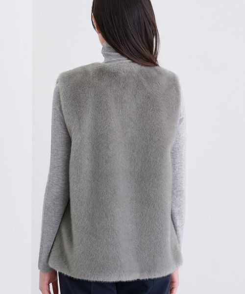 INDIVI / インディヴィ ベスト | ミンク調フェイクファージレ | 詳細14