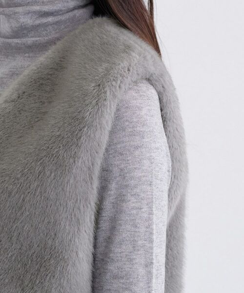 INDIVI / インディヴィ ベスト | ミンク調フェイクファージレ | 詳細17