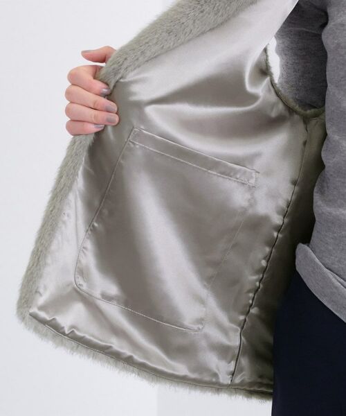 INDIVI / インディヴィ ベスト | ミンク調フェイクファージレ | 詳細19