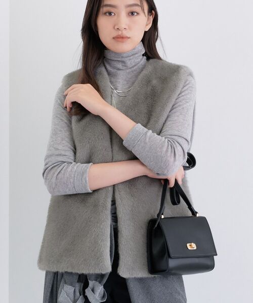 INDIVI / インディヴィ ベスト | ミンク調フェイクファージレ | 詳細5