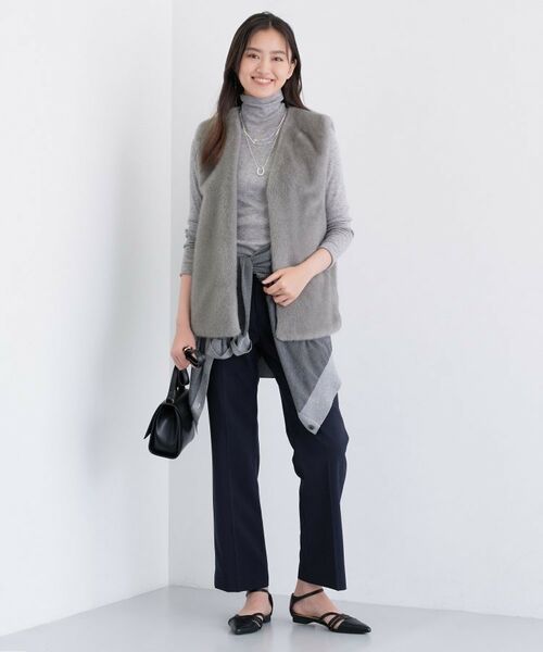 INDIVI / インディヴィ ベスト | ミンク調フェイクファージレ | 詳細7