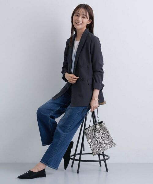 INDIVI / インディヴィ テーラードジャケット | 【UVケア】ライトダブルジャケット | 詳細8