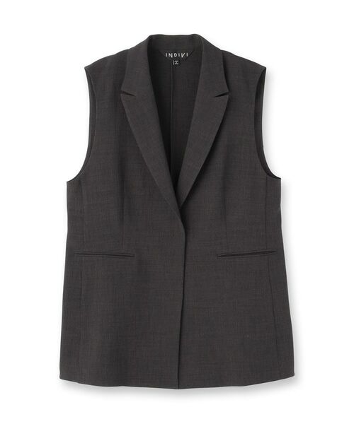 INDIVI / インディヴィ テーラードジャケット | 【セットアップ可能】凹凸ストレッチ素材テーラードカラージレジャケット | 詳細1