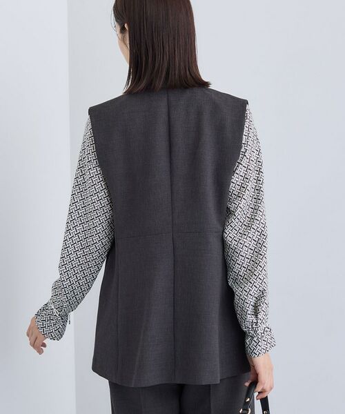 INDIVI / インディヴィ テーラードジャケット | 【セットアップ可能】凹凸ストレッチ素材テーラードカラージレジャケット | 詳細16