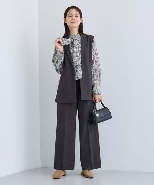 INDIVI / インディヴィ テーラードジャケット | 【セットアップ可能】凹凸ストレッチ素材テーラードカラージレジャケット | 詳細17