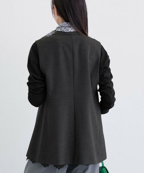 INDIVI / インディヴィ テーラードジャケット | 【セットアップ可能】凹凸ストレッチ素材テーラードカラージレジャケット | 詳細20