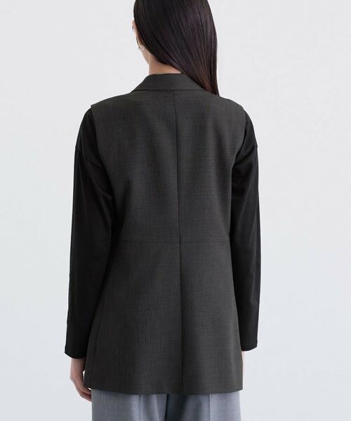 INDIVI / インディヴィ テーラードジャケット | 【セットアップ可能】凹凸ストレッチ素材テーラードカラージレジャケット | 詳細25