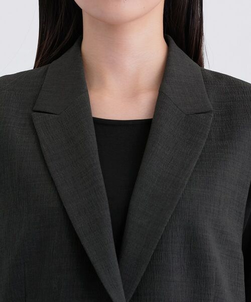 INDIVI / インディヴィ テーラードジャケット | 【セットアップ可能】凹凸ストレッチ素材テーラードカラージレジャケット | 詳細26