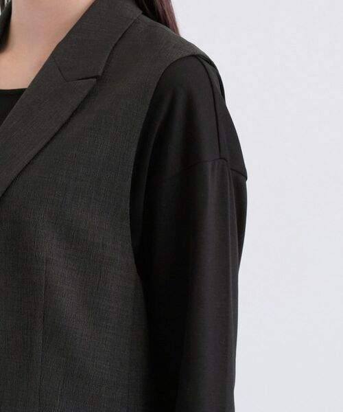 INDIVI / インディヴィ テーラードジャケット | 【セットアップ可能】凹凸ストレッチ素材テーラードカラージレジャケット | 詳細27