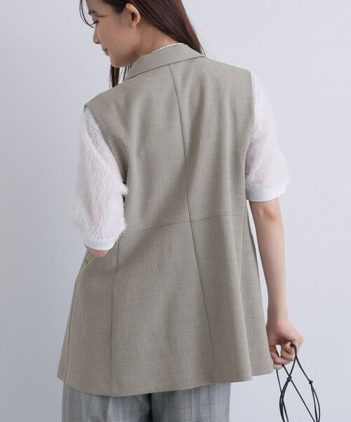 INDIVI / インディヴィ テーラードジャケット | 【セットアップ可能】凹凸ストレッチ素材テーラードカラージレジャケット | 詳細4